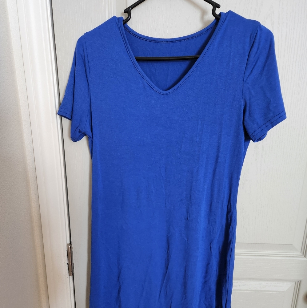 Blue T-Shirt Dress